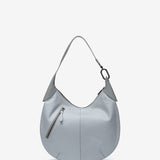 Shoulder bag in grey leather