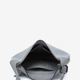 Shoulder bag in grey leather