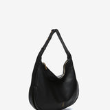 Black leather shoulder bag