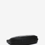 Black leather shoulder bag