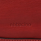 Red leather shoulder bag