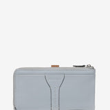 Large wallet in two-tone grey leather