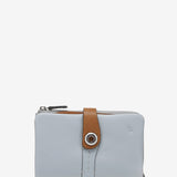 Medium wallet in two-tone grey leather