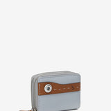 Small wallet in two-tone grey leather