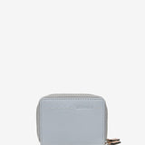 Small wallet in two-tone grey leather