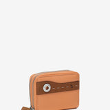 Small wallet in two-tone orange leather