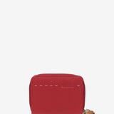 Small wallet in red two-tone leather