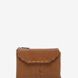 Medium flap wallet in cognac leather