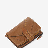 Small wallet in cognac leather