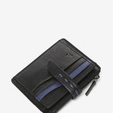 Black leather card holder