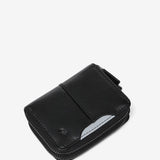 Small black leather wallet