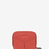 Small wallet in coral leather