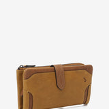 Large amber leather wallet