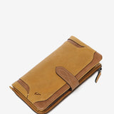 Large amber leather wallet