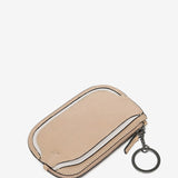 Camel leather card holder