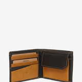 Men's leather wallet with RFID protection in brown