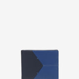 Men's leather wallet with RFID protection in blue