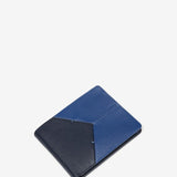 Men's leather wallet with RFID protection in blue