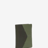 Men's leather wallet with RFID protection in green