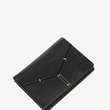 Small leather men's wallet with RFID protection in black