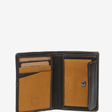 Small leather men's wallet with RFID protection in brown