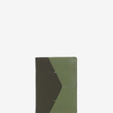 Small leather men's wallet with RFID protection in green