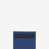 Men's leather card holder in blue