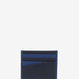 Men's leather card holder in blue