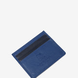 Men's leather card holder in blue