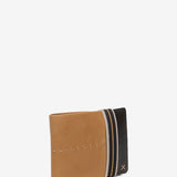 Men's leather wallet with RFID protection in camel