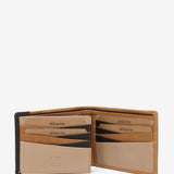 Men's leather wallet with RFID protection in camel