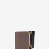 Men's leather wallet with RFID protection in taupe