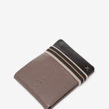 Men's leather wallet with RFID protection in taupe