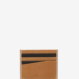 Men's leather card holder in camel