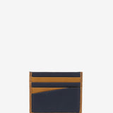 Men's leather card holder in blue