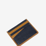 Men's leather card holder in blue