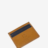 Men's leather card holder in blue