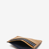 Men's leather card holder in blue