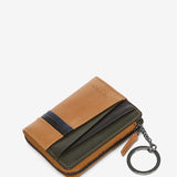 Men's leather wallet in camel