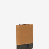 Men's leather wallet with RFID protection in camel