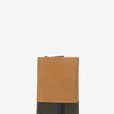 Men's leather wallet with RFID protection in camel