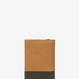 Men's leather wallet with RFID protection in camel