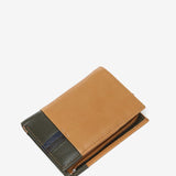 Men's leather wallet with RFID protection in camel