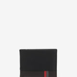 Men's leather wallet with RFID protection in black