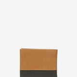 Men's leather wallet with RFID protection in camel