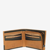 Men's leather wallet with RFID protection in camel