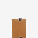 Men's leather wallet with RFID protection in camel