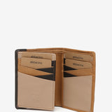 Men's leather wallet with RFID protection in camel