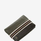 Men's leather wallet with RFID protection in green