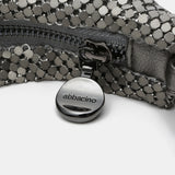 Bolso de fiesta hobo de mujer de malla metálica en plata